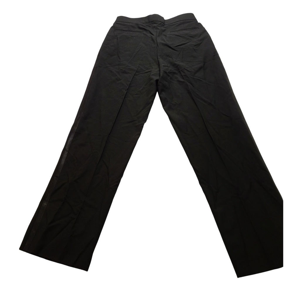 Vintage Worsted Wool Tuxedo Pants Men's 32x27 34R Black Pleated Adjustable Waist